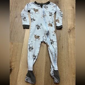 BURTS BEES Toddler Boy Cow Footie Pajamas